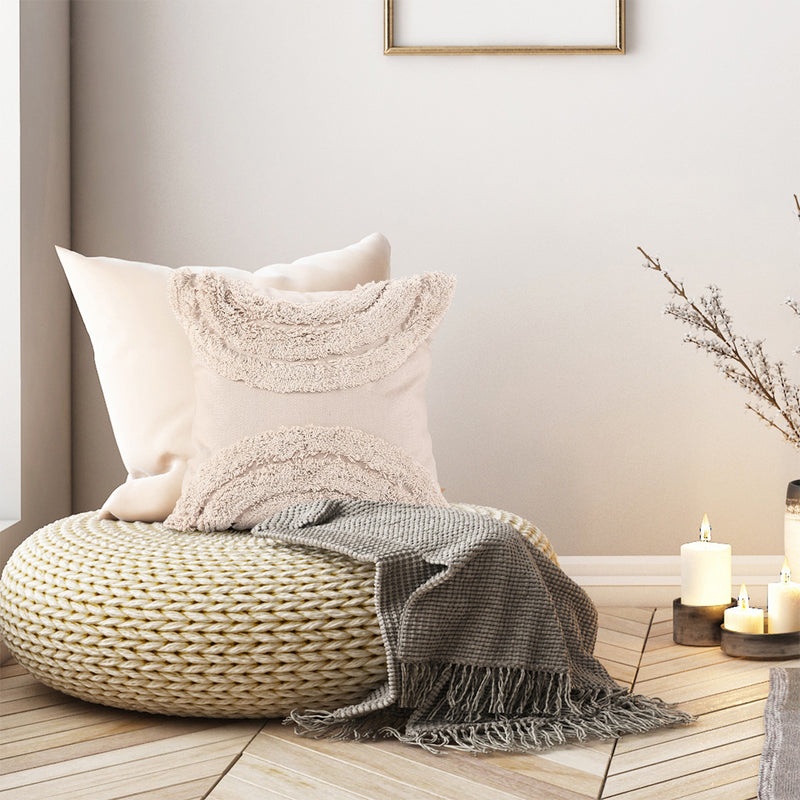 Tufted Cushion Cover in Natural