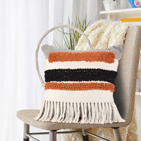 Tassels and Tufted Cushion Cover- Sashaaworld