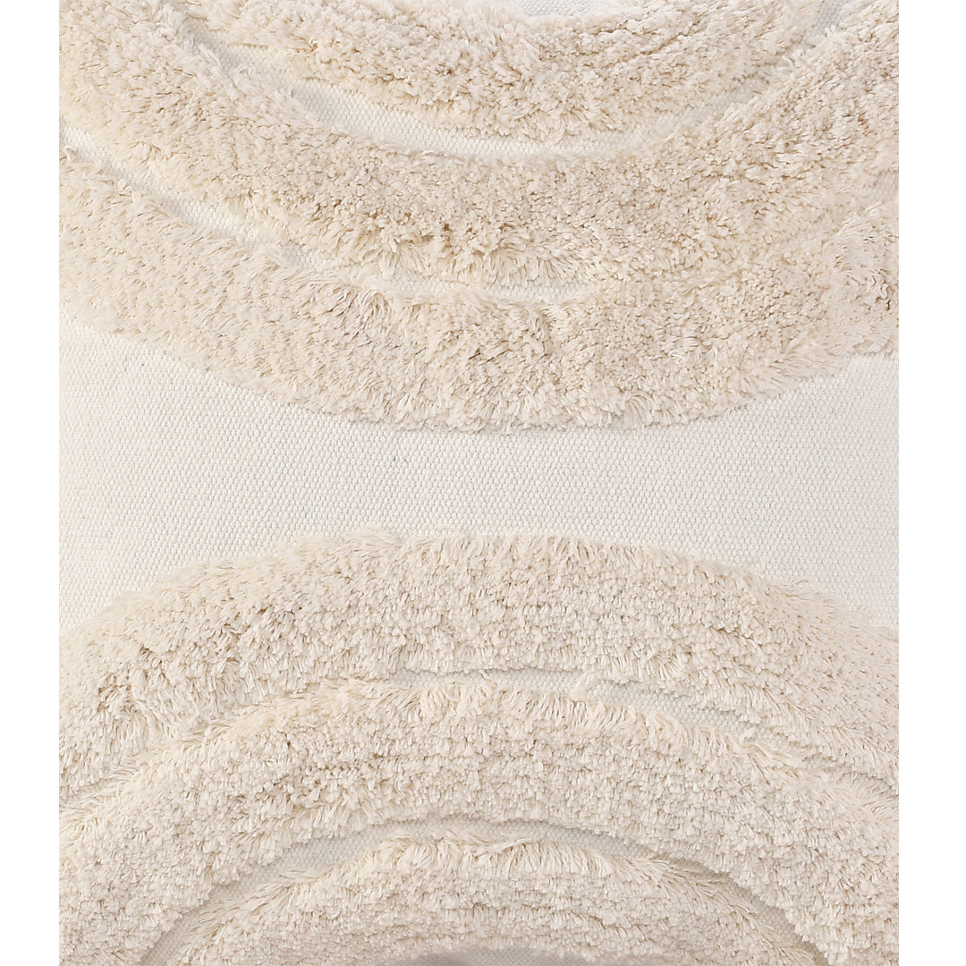 Tufted Cushion Cover White -Sashaaworld