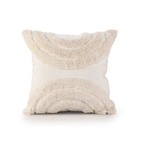 Tufted Cushion Cover White -Sashaaworld