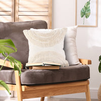 Tufted Cushion Cover White -Sashaaworld