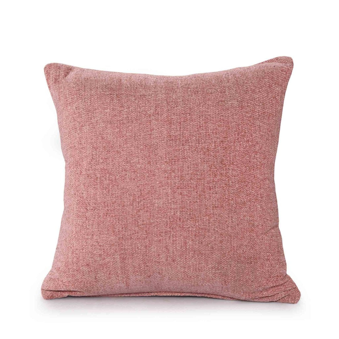 Chenille Cushion Cover- Rose Pink