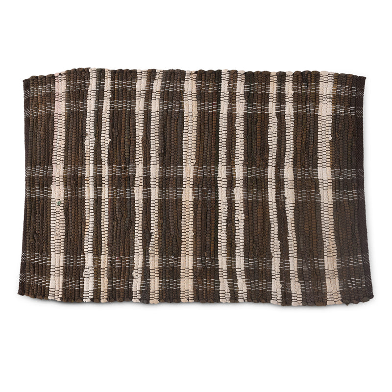 Brown & White Chindi Rug