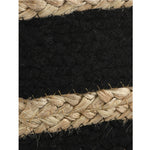 Jute Pouf with Colour Accents