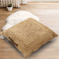 Square Jute Floor Cushion- Sashaaworld