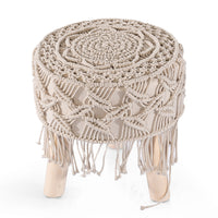 Macrame Stool with Tassels