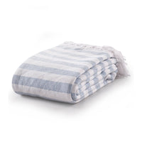 Striped Cotton Throw Bedcover