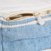 Geometric Details Blue Pouf
