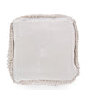 Ivory Tasseled Ottoman Pouf