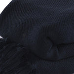 Solid Cotton Throw in Navy
