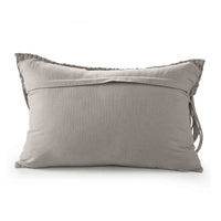Grey Macrame Cushion with fringes - Sashaa World 