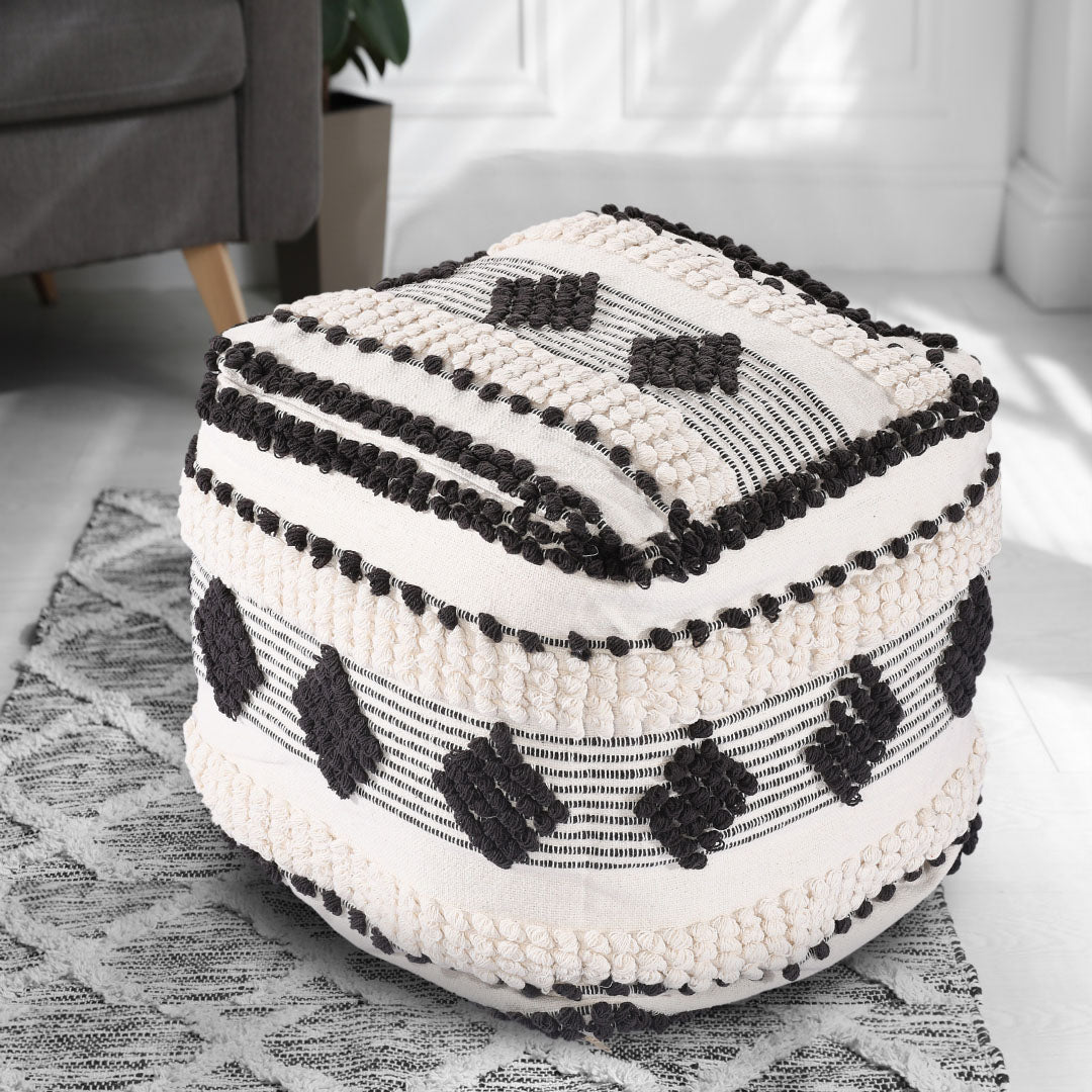 Monochromatic Ottoman Pouf - sashaaworld