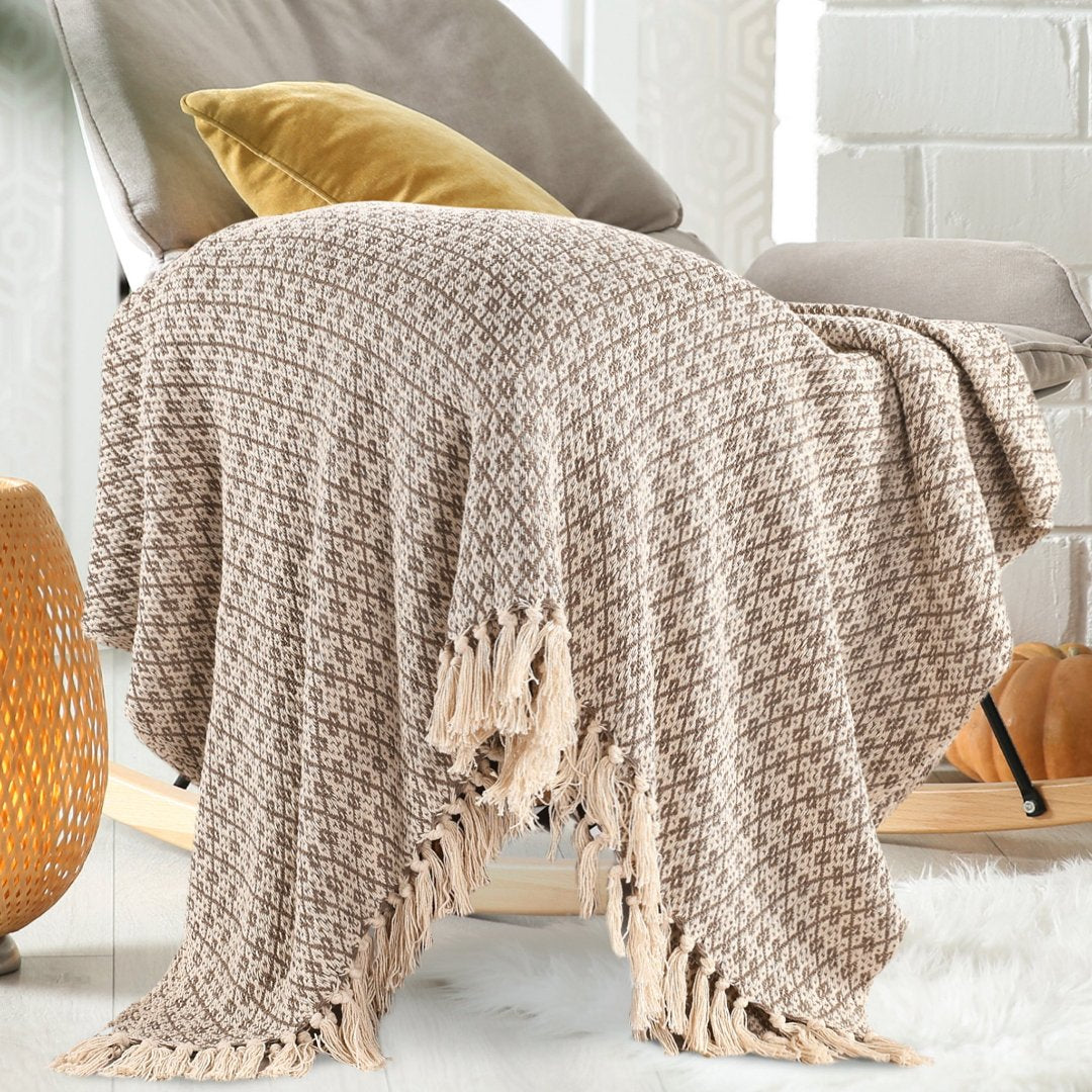 Small Throw Size Soft Cotton Throw Blanket For Sofa/ Bed – Sashaaworld