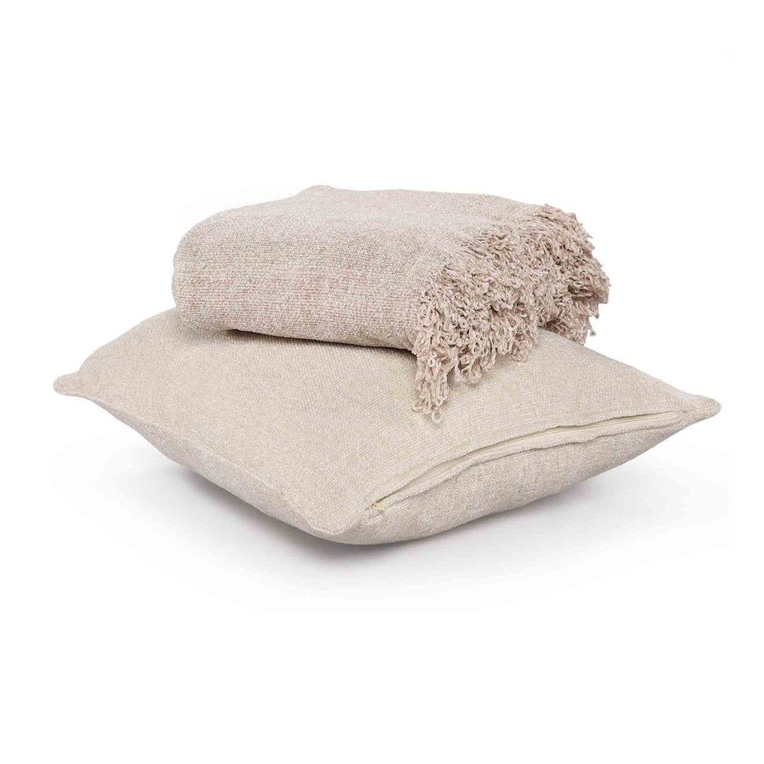 Chenille Cushion Cover- Natural Beige