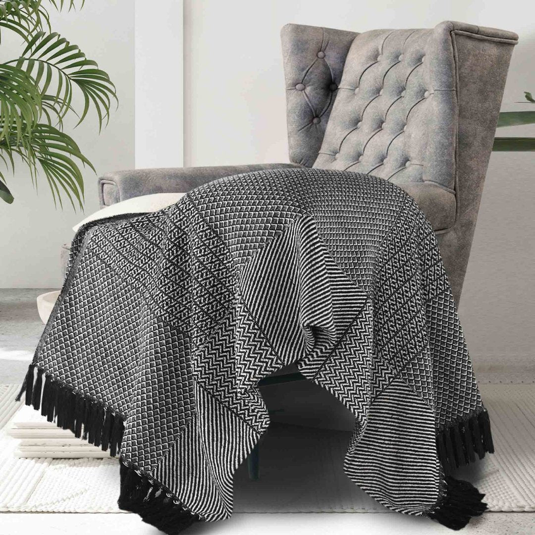 Soft Cotton Bed Throw- sashaaworld