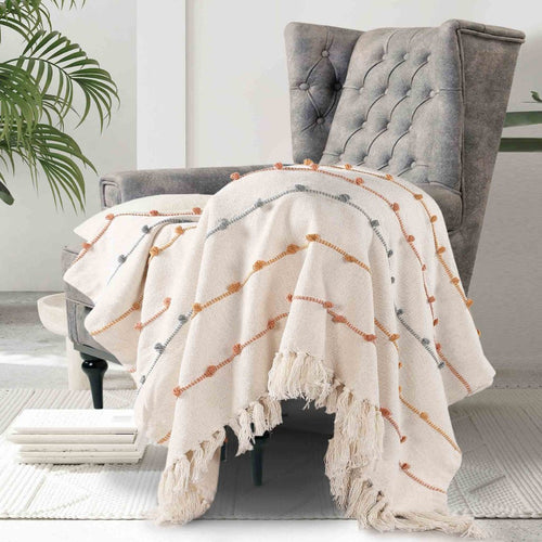 Multi Striped Cotton Throw - sashaaworld