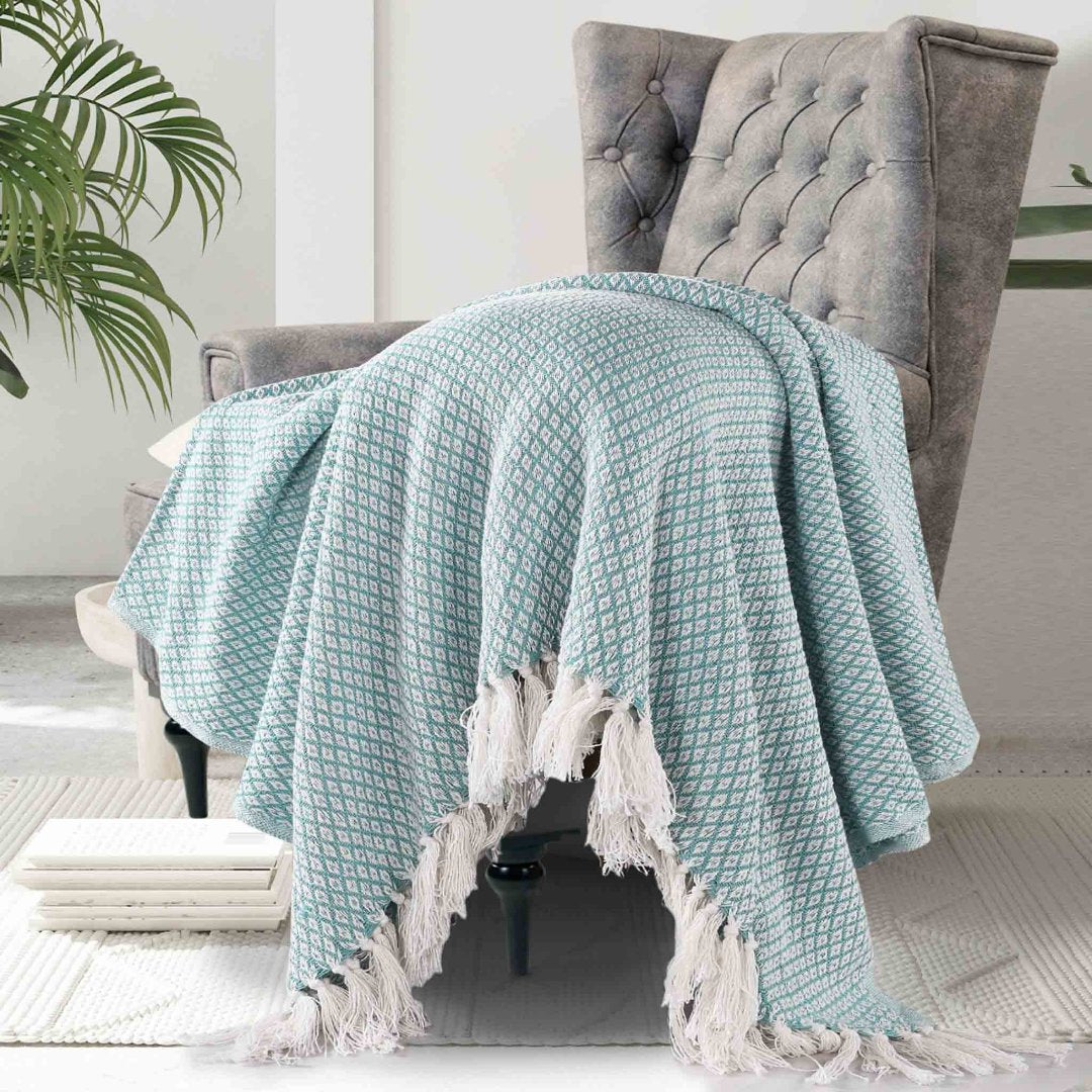 Soft Cotton Bed Throw- sashaaworld