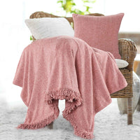 Chenille Cushion Cover- Rose Pink
